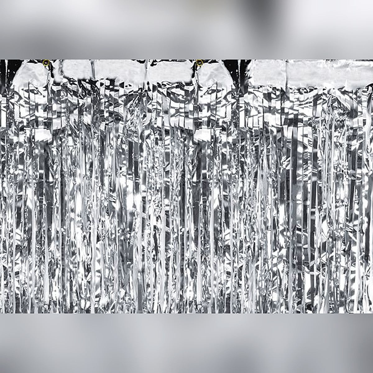 Deko-Vorhang silber – 90 x 250 cm - Lametta