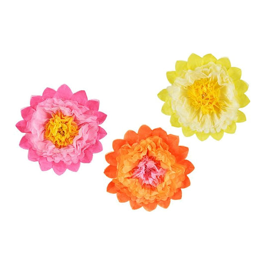 Dekoblumen Seidenpapier – 3 Stk. - 35 cm