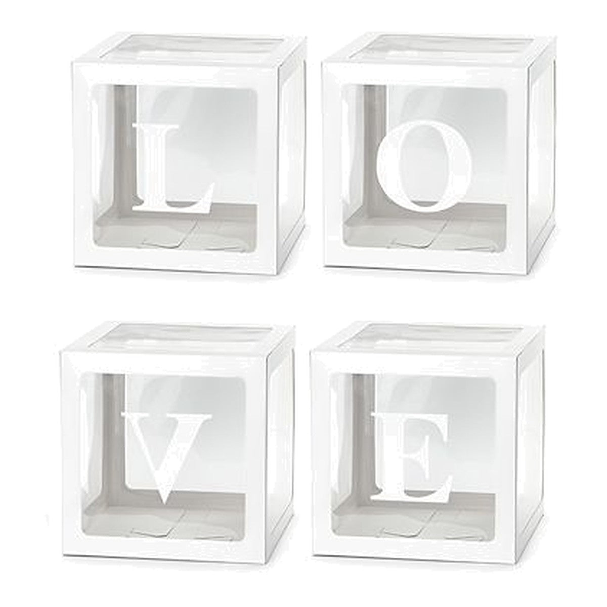 DIY Ballon-Boxen LOVE – 30 x 30 cm - ohne Ballons