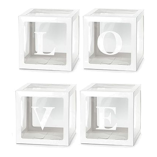 DIY Ballon-Boxen LOVE – 30 x 30 cm - ohne Ballons