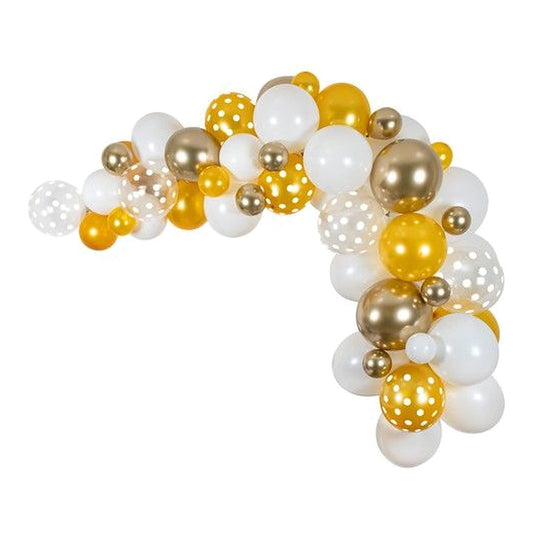 DIY Ballon-Girlande gold – 70 Ballons in verschiedenen Grössen; inkl. Ballon-Girlande Band