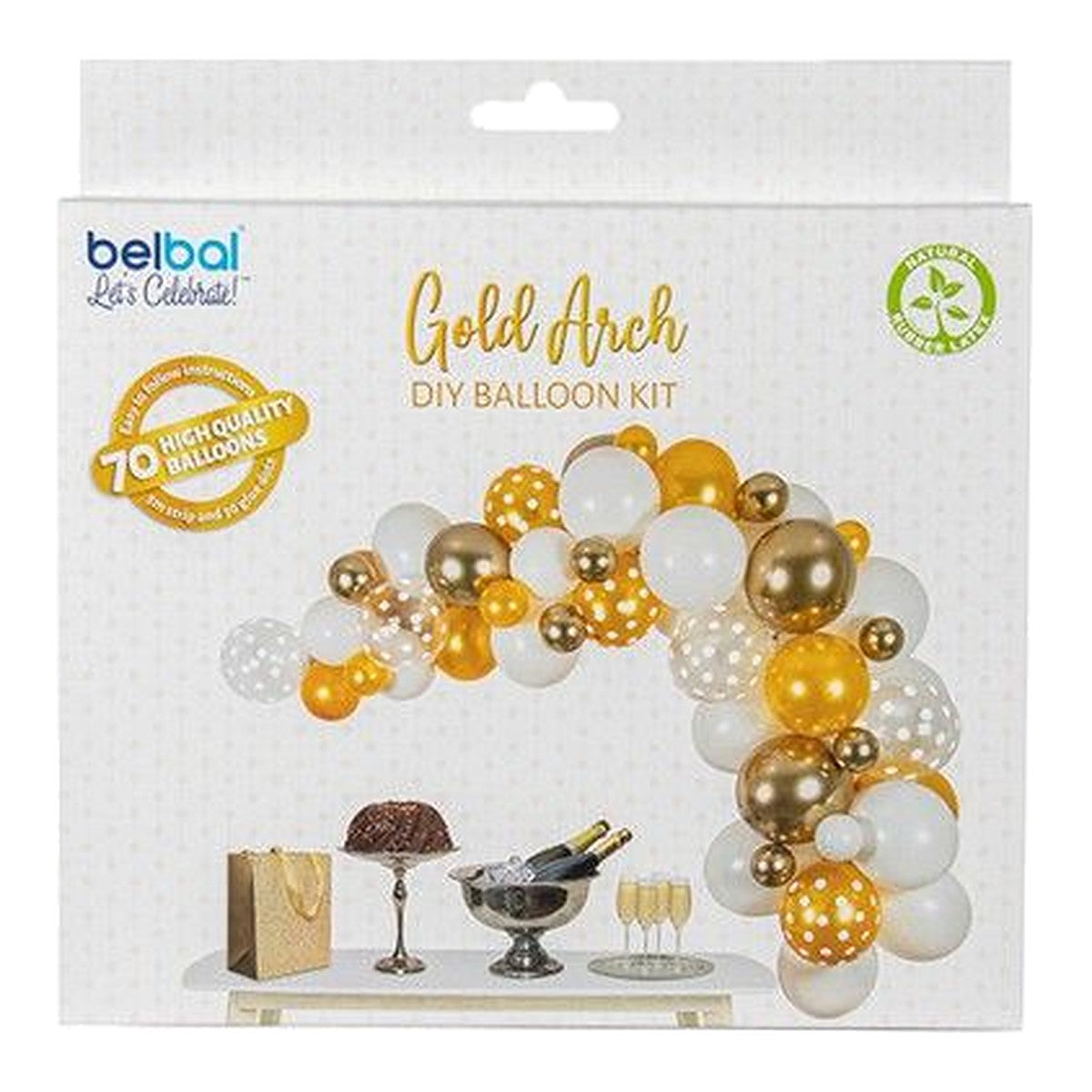 DIY Ballon-Girlande gold – Ansicht 2