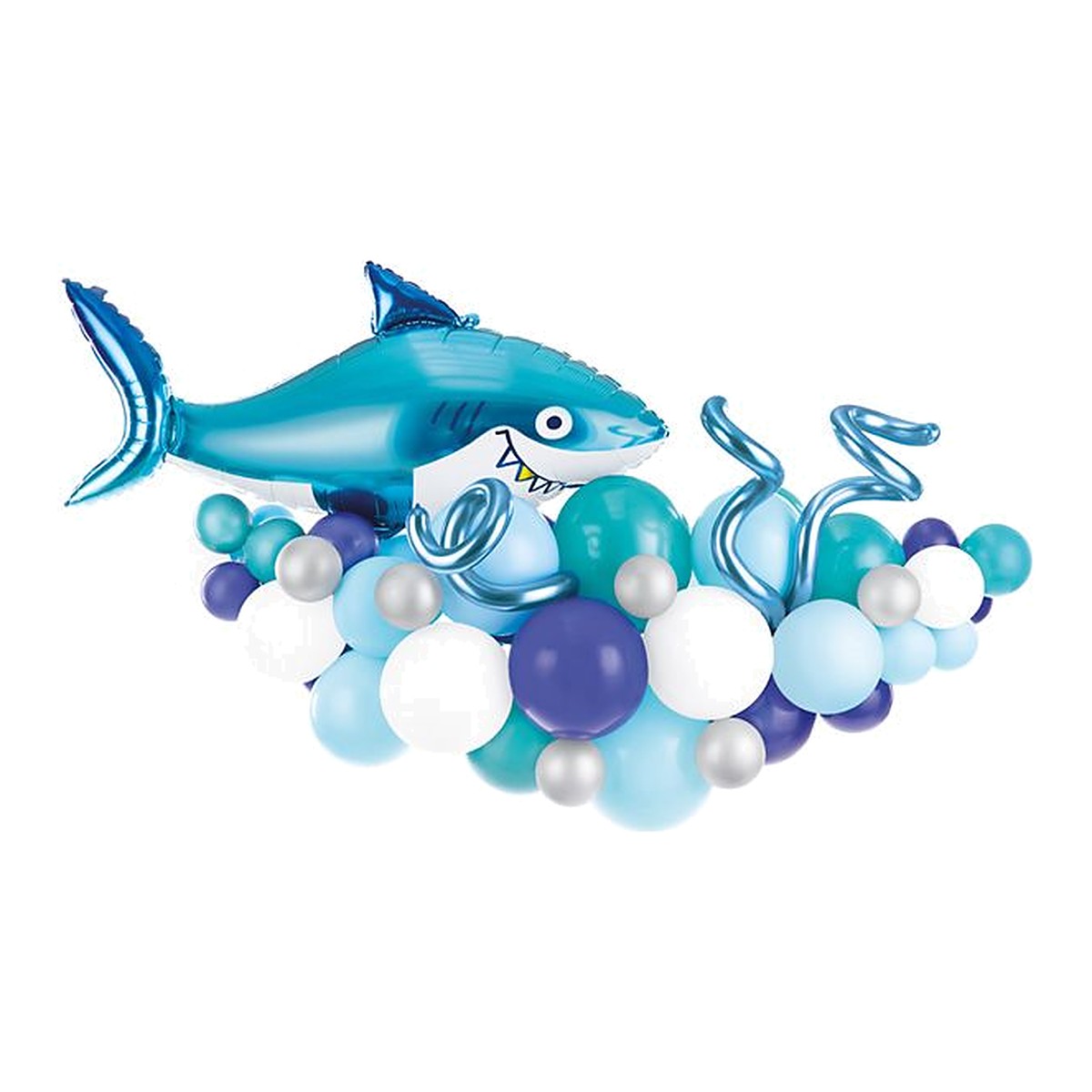 DIY Ballon-Girlande Haifisch – komplettes Deko-Set; inkl. Ballon-Girlande Band