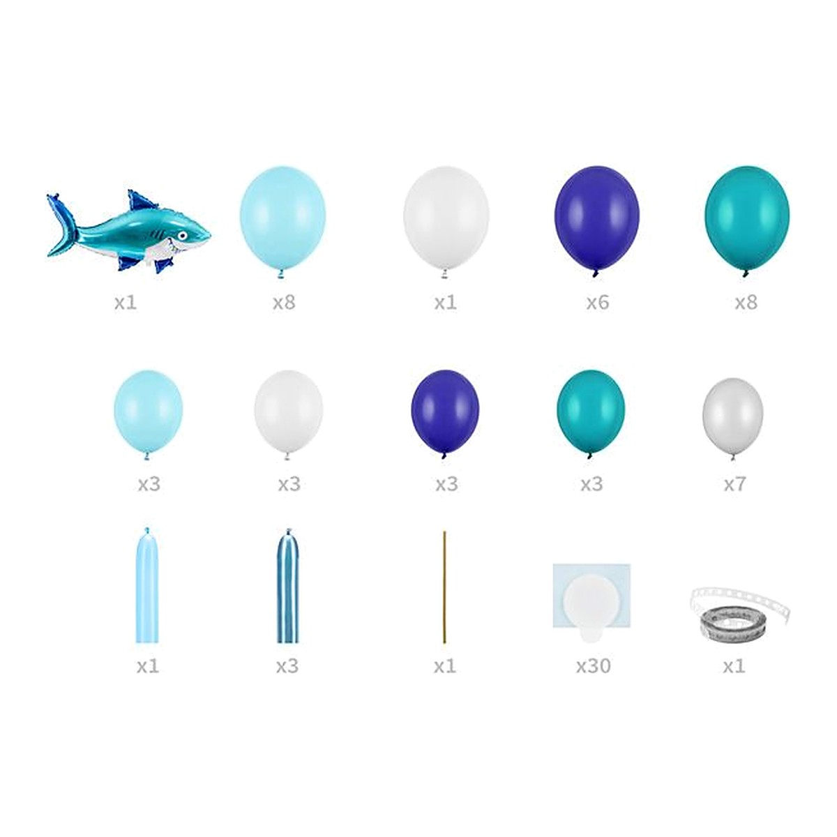 DIY Ballon-Girlande Haifisch – Ansicht 2