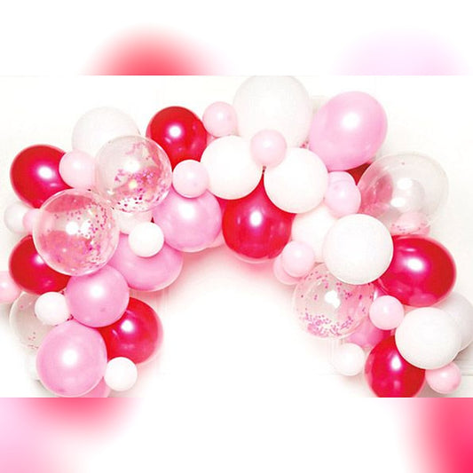 DIY Ballon-Girlande pink – 70 Ballons in verschiedenen Grössen; inkl. Ballon-Girlande Band