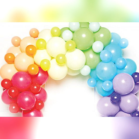 DIY Ballon-Girlande Regenbogen – 78 Ballons in verschiedenen Grössen; inkl. Ballon-Girlande Band