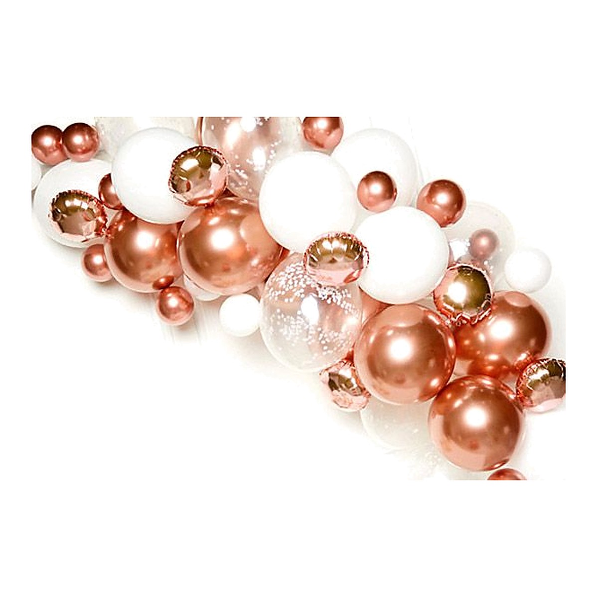 DIY Ballon-Girlande rosegold – 66 Ballons in verschiedenen Grössen; inkl. Ballon-Girlande Band