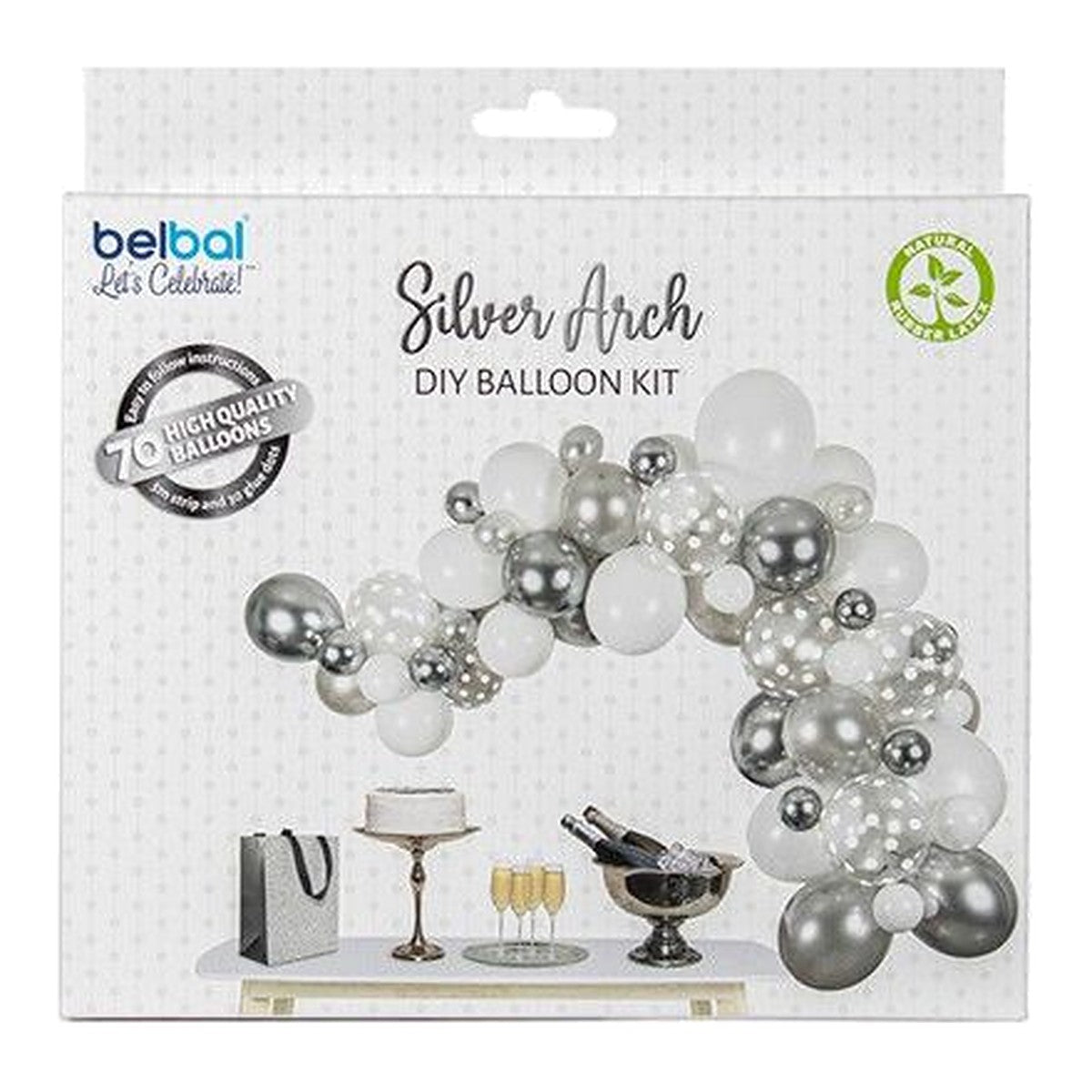 DIY Ballon-Girlande silber chrome – Ansicht 2