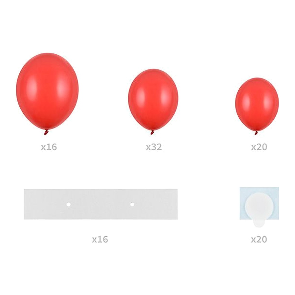DIY Ballon-Herz rot – Ansicht 2