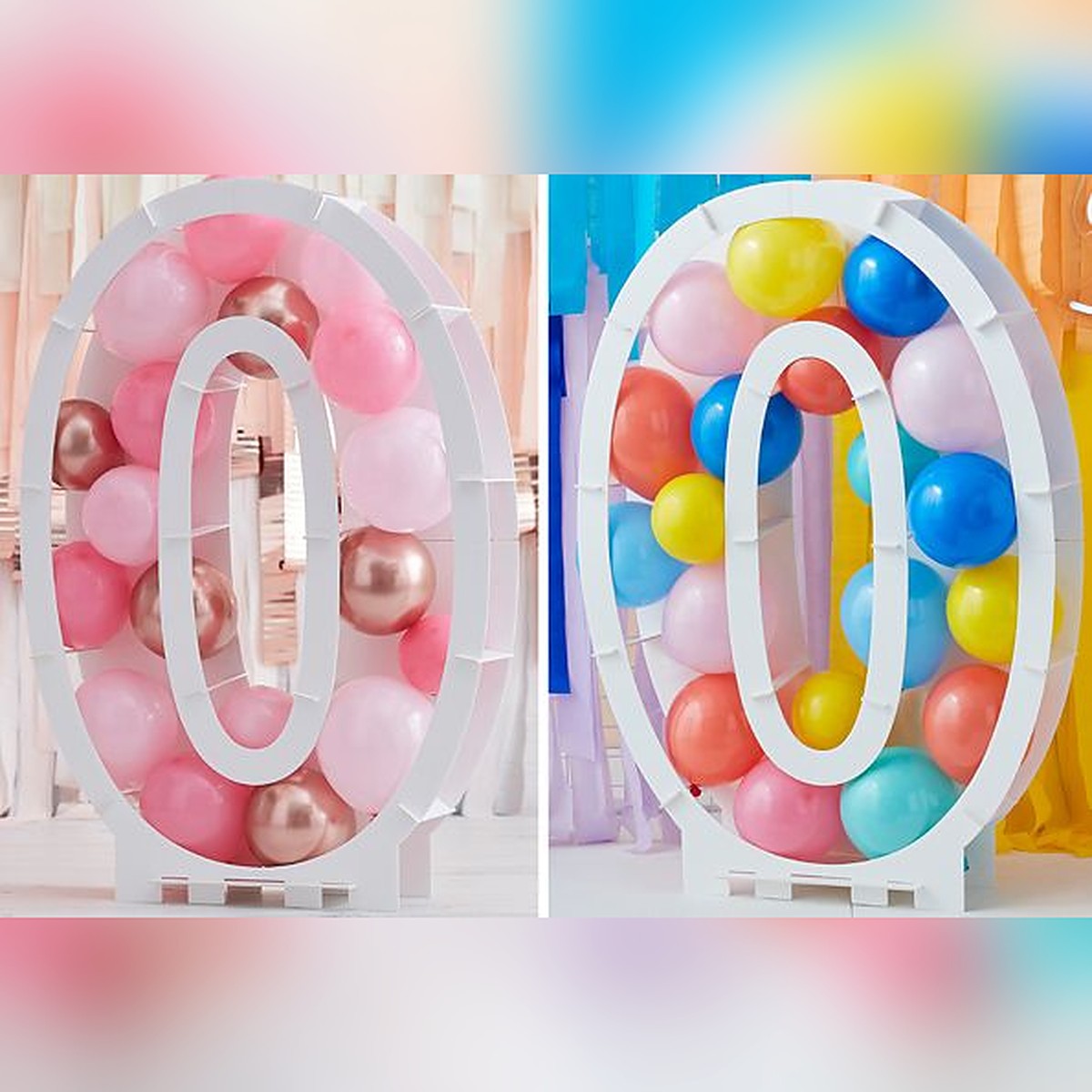 DIY Ballon-Rahmen Zahl 0 – Ansicht 2