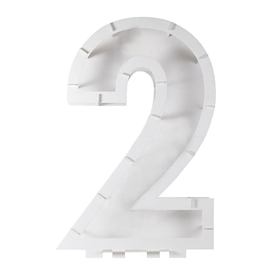 DIY Ballon-Rahmen Zahl 2 – 80 cm - ohne Ballons