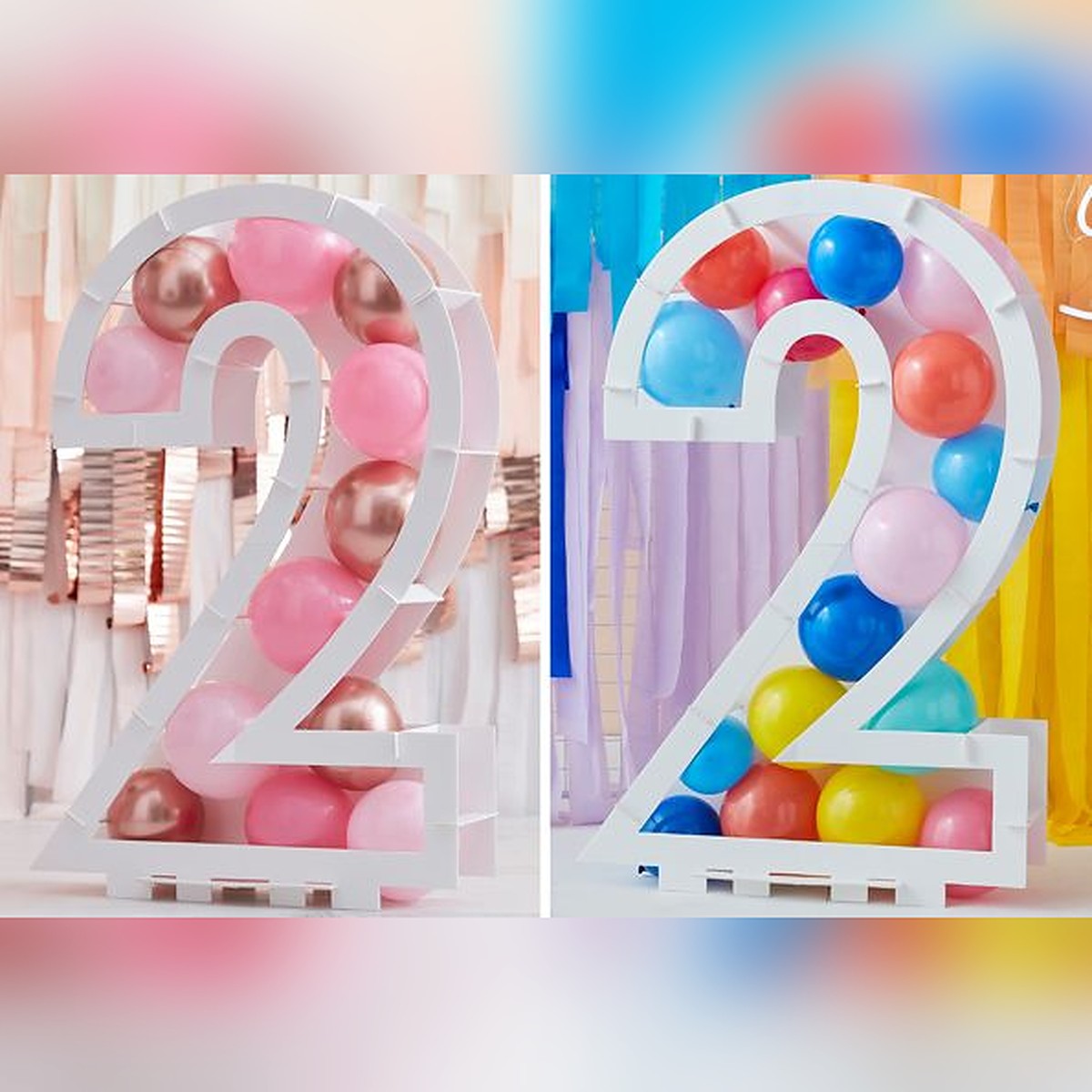 DIY Ballon-Rahmen Zahl 2 – Ansicht 2