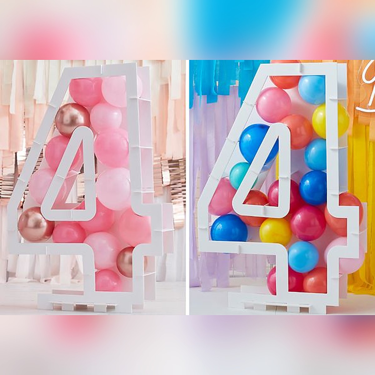 DIY Ballon-Rahmen Zahl 4 – Ansicht 2