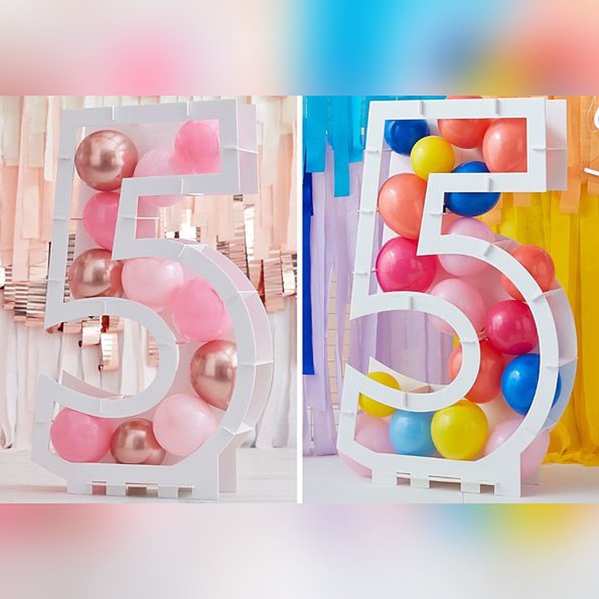 DIY Ballon-Rahmen Zahl 5 – Ansicht 2