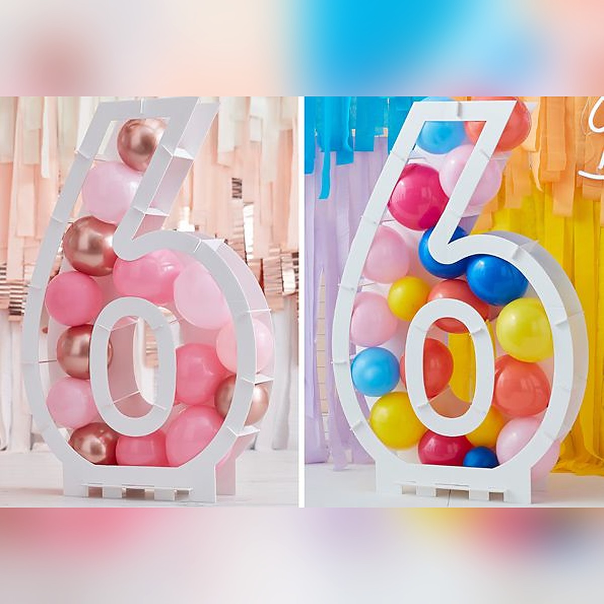 DIY Ballon-Rahmen Zahl 6 – Ansicht 2