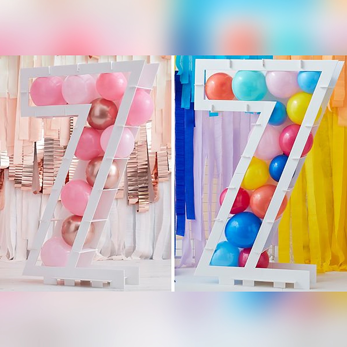 DIY Ballon-Rahmen Zahl 7 – Ansicht 2
