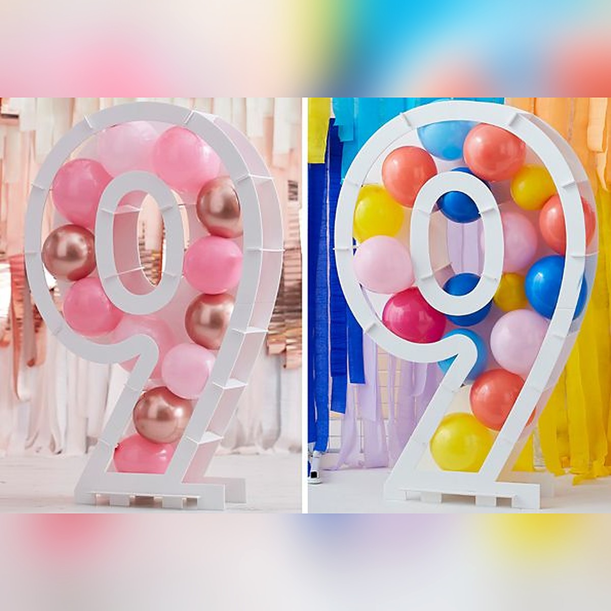DIY Ballon-Rahmen Zahl 9 – Ansicht 2