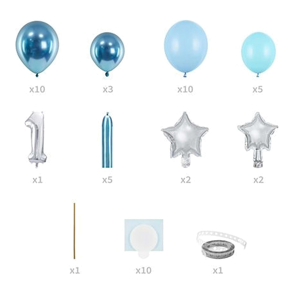 DIY Ballon-Säule 1 blau – Ansicht 2