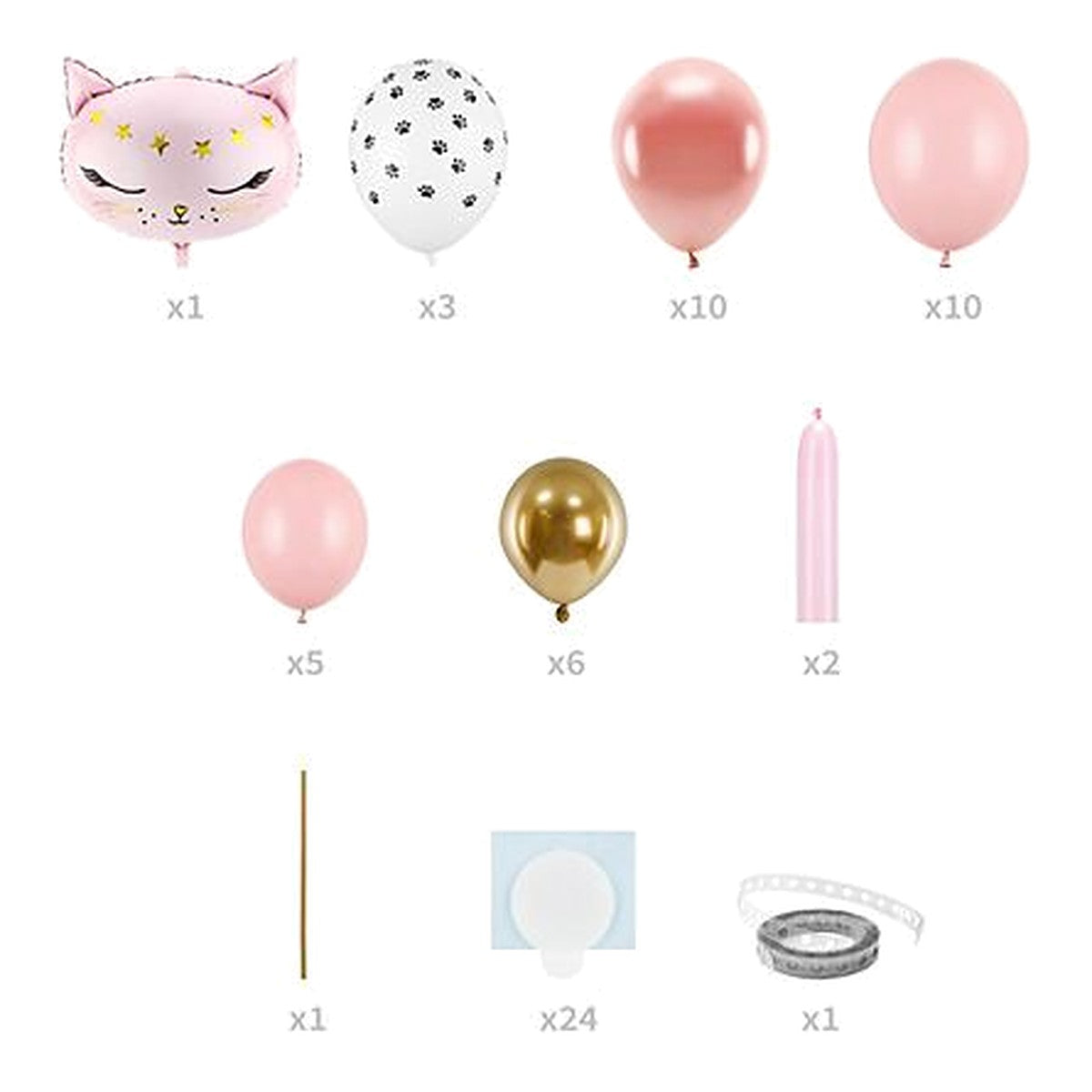 DIY Ballon-Säule Katze rosa – Ansicht 2