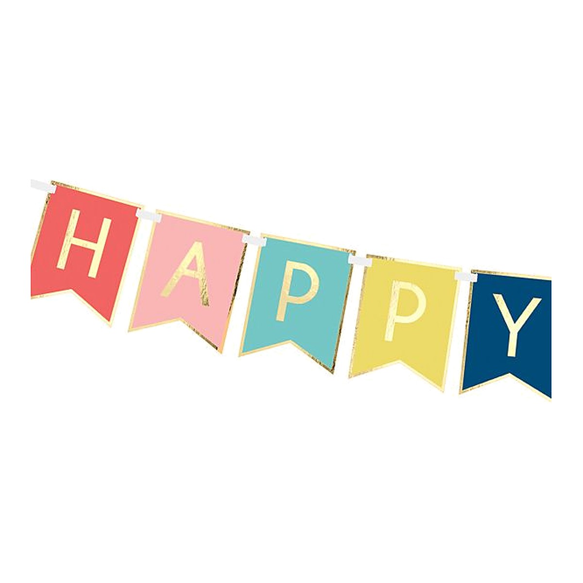 Fähnchenbanner Happy Birthday farbig – Ansicht 2
