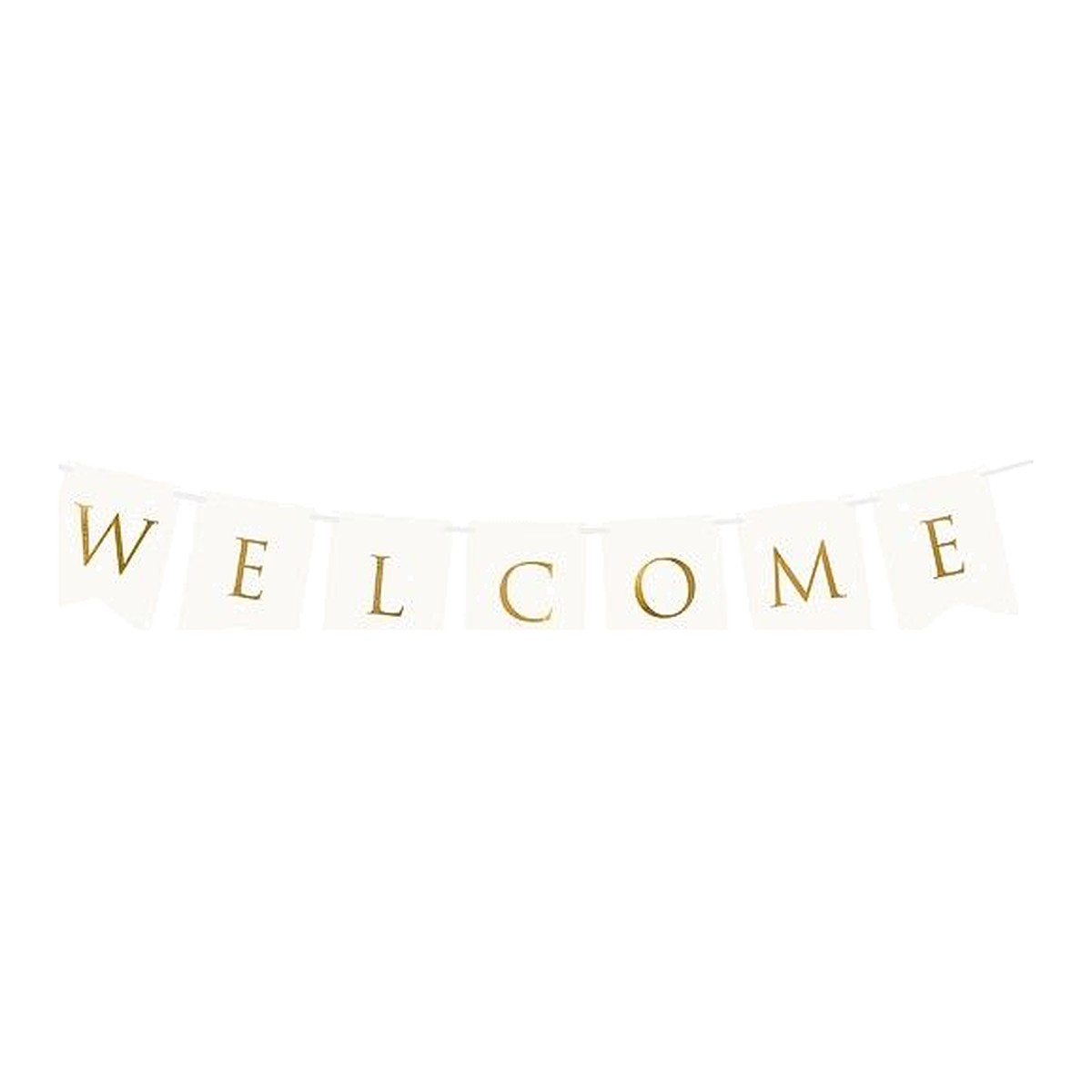 Fähnchenbanner Welcome – 2,5 Meter - 7 Fähnchen