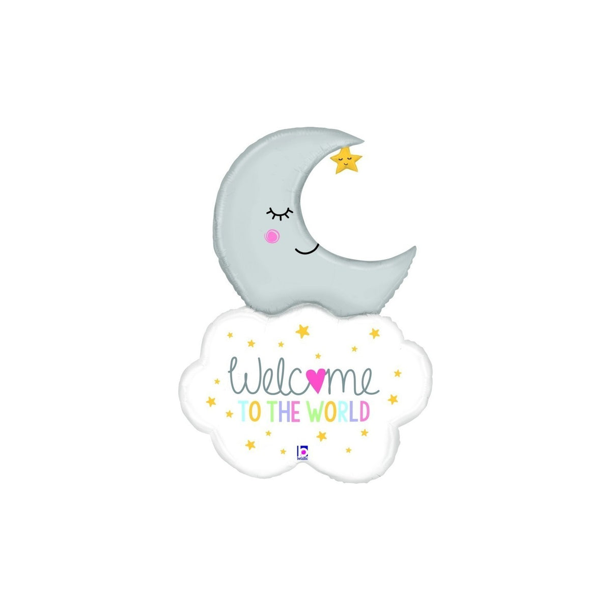 Folienballon «Welcome Baby» Mond