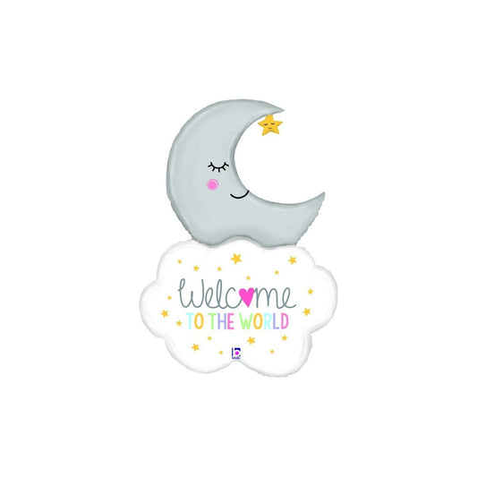 Folienballon «Welcome Baby» Mond