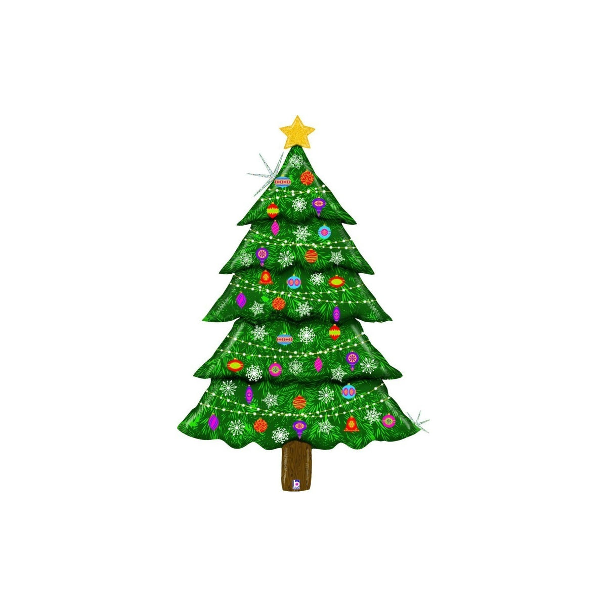 Riesen-Folienballon Weihnachtsbaum holografisch