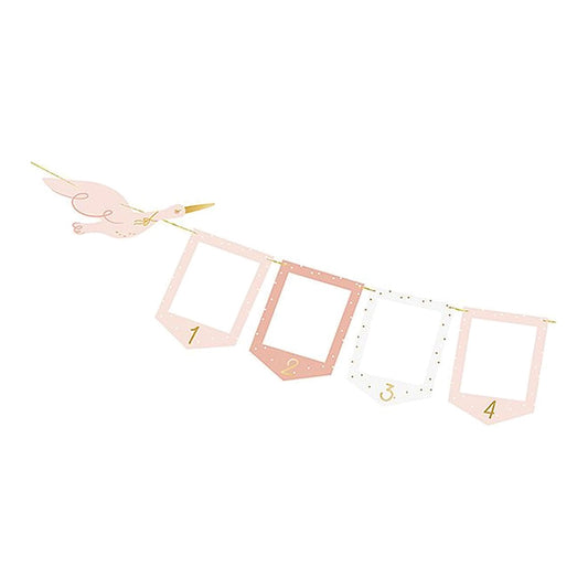 Fotogirlande Storch rosa – 1 Stk. - 10,5 x 15 cm