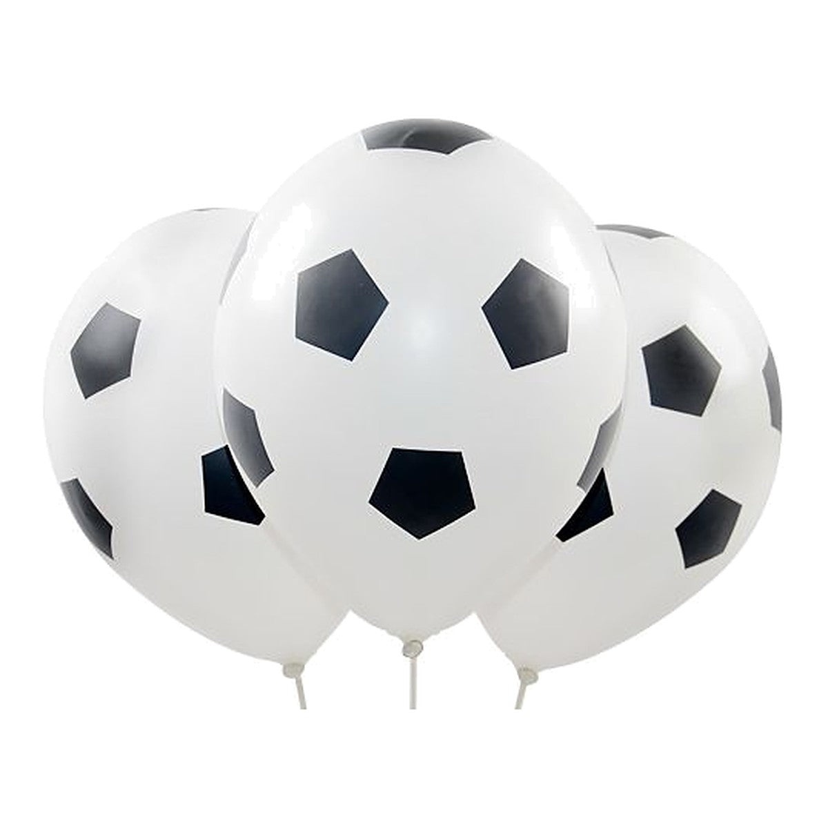 Fussball Ballons – Ballons: weiss - Druck: schwarz - 33 cm