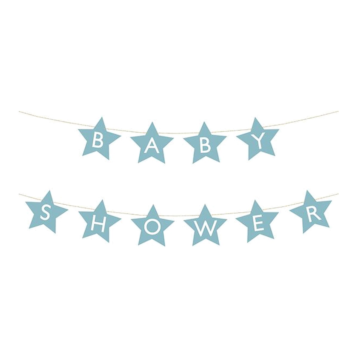 Girlande Baby Shower blau – 1 Stk. - 290 x 16,5 cm