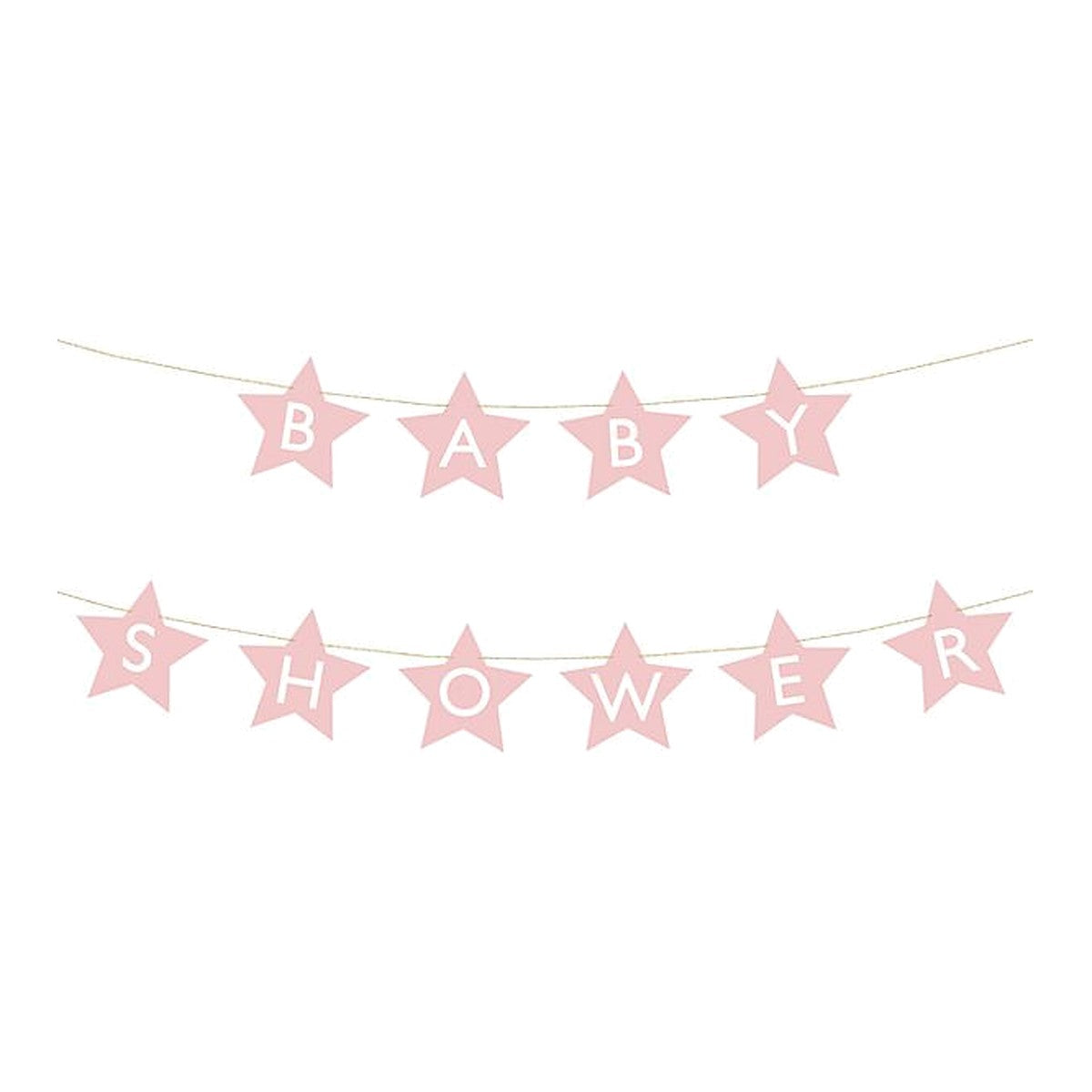 Girlande Baby Shower rosa – 1 Stk. - 290 x 16,5 cm