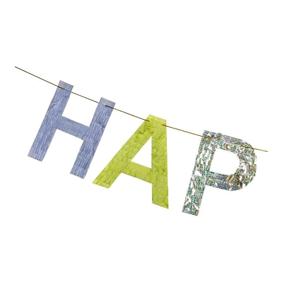 Girlande Happy Birthday pastell glitzer – Ansicht 2