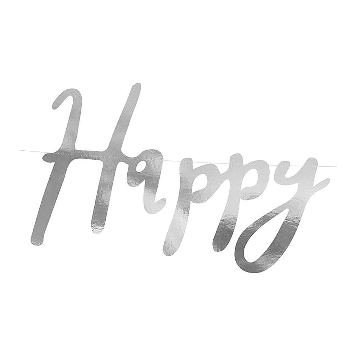 Girlande Happy Birthday silber – Ansicht 2