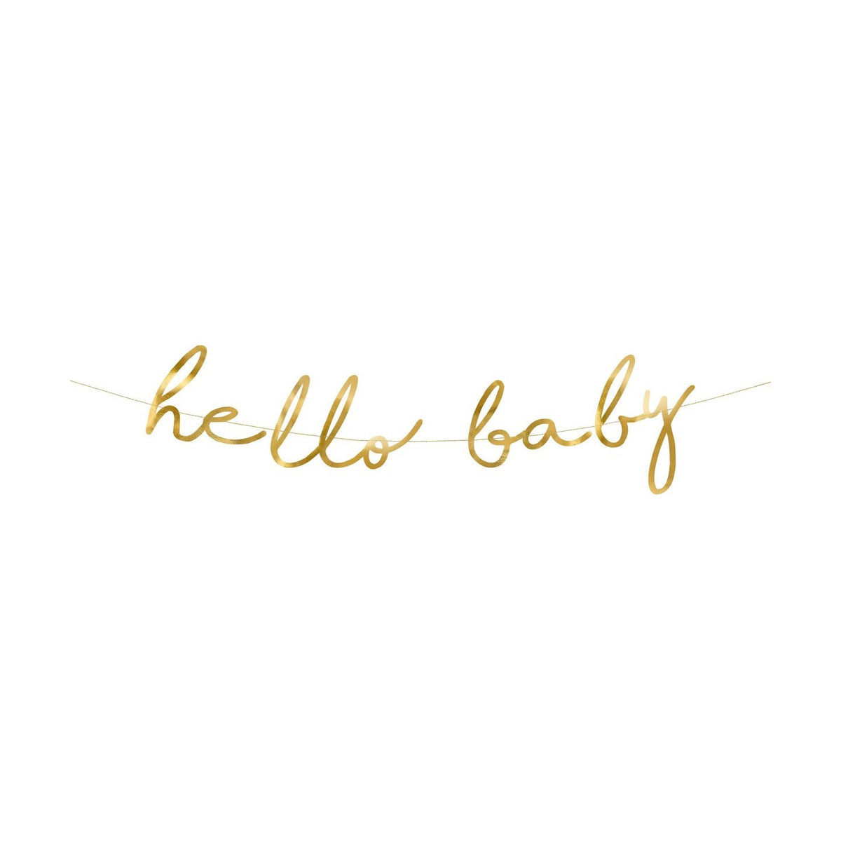 Girlande «hello baby» gold