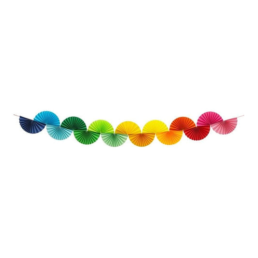 Girlande Regenbogenfächer – Länge: 3.6 Meter