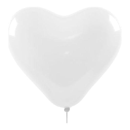 Herzballons Maxi weiss – Herzform - 45 cm
