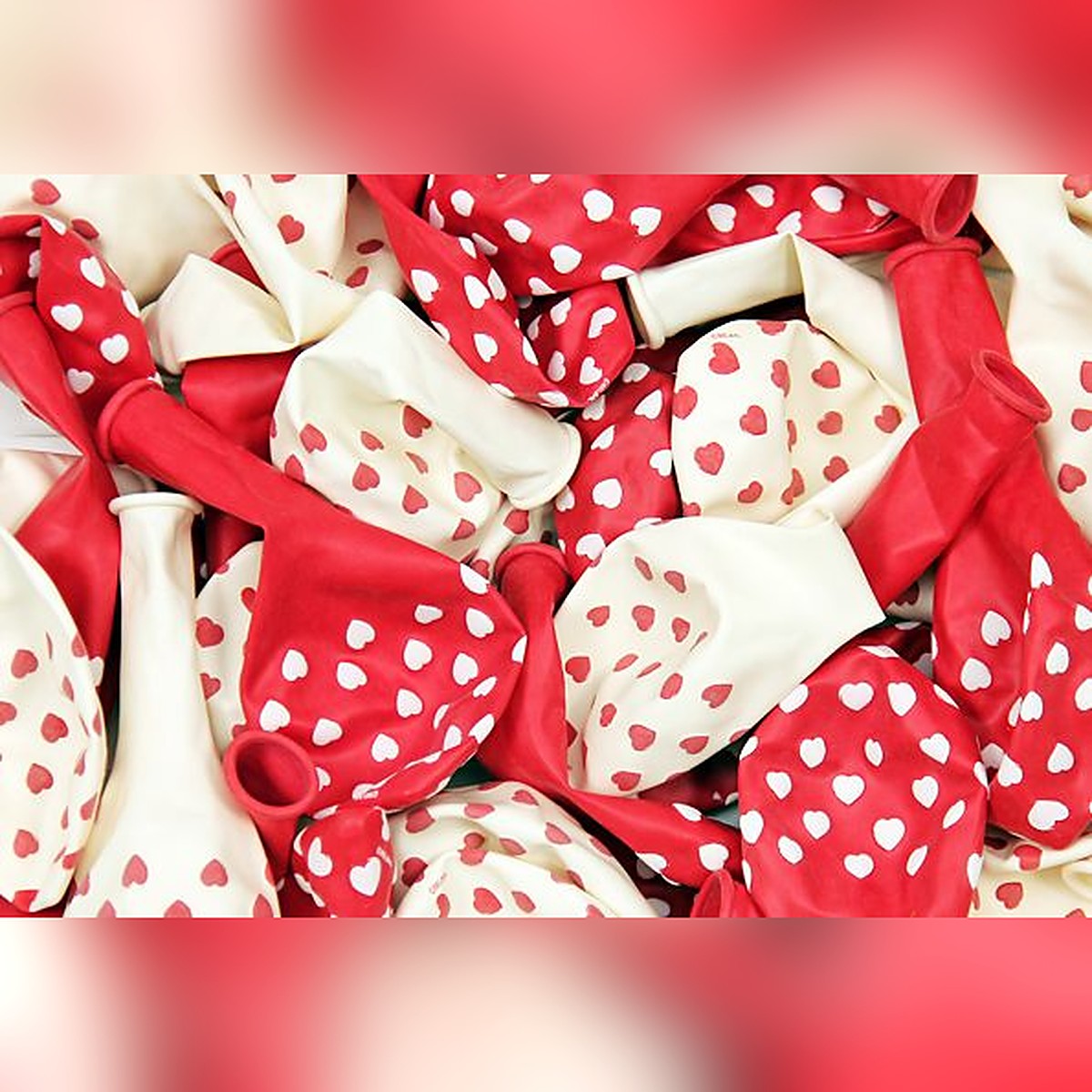 Herzchen Ballons rot & weiss – Ansicht 2