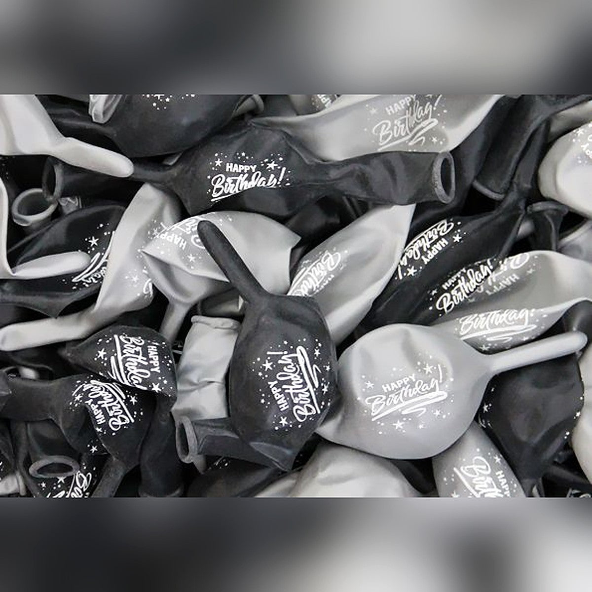 Kettenballons Happy Birthday silber – Ansicht 2