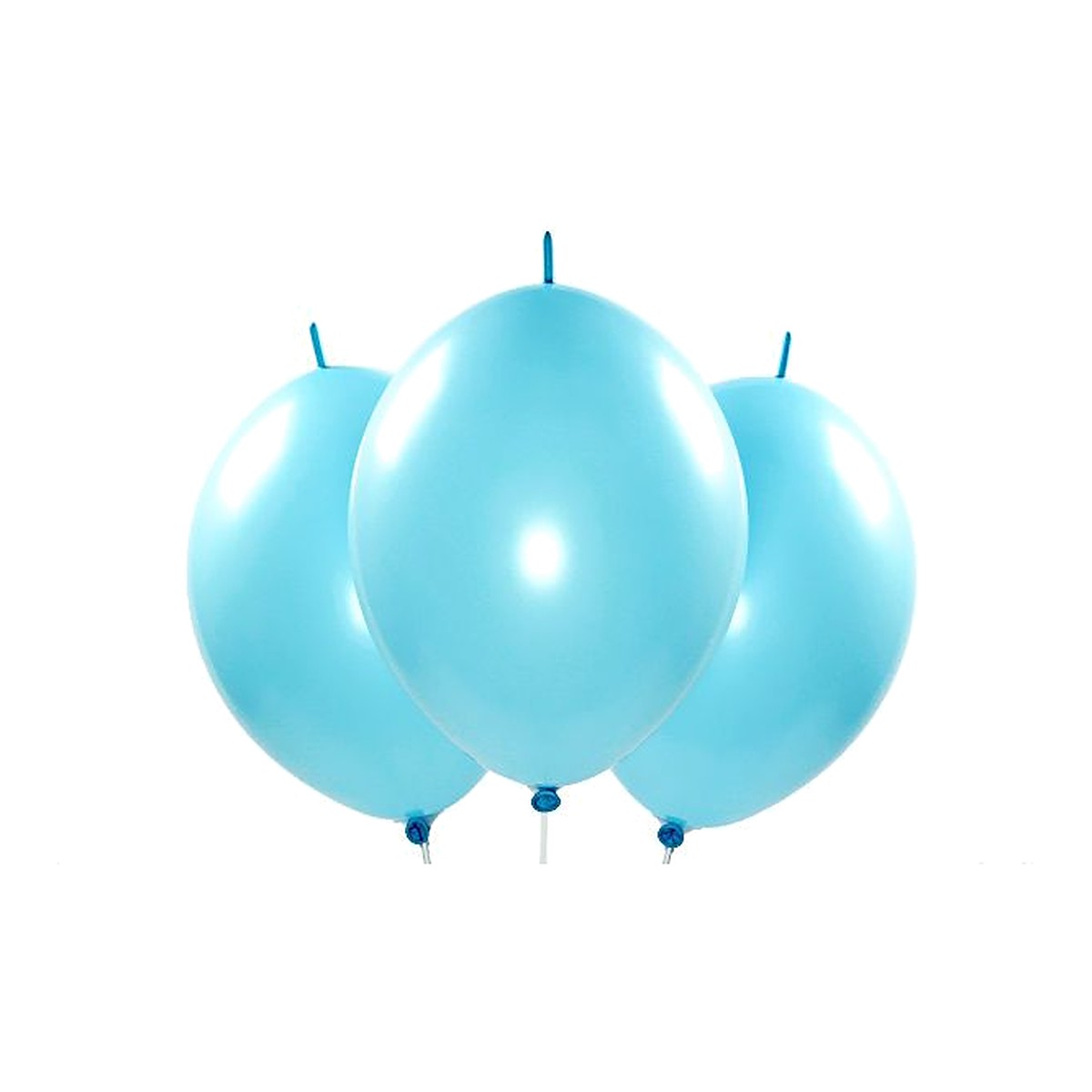 Kettenballons hellblau – Link-Ballons - 30 cm
