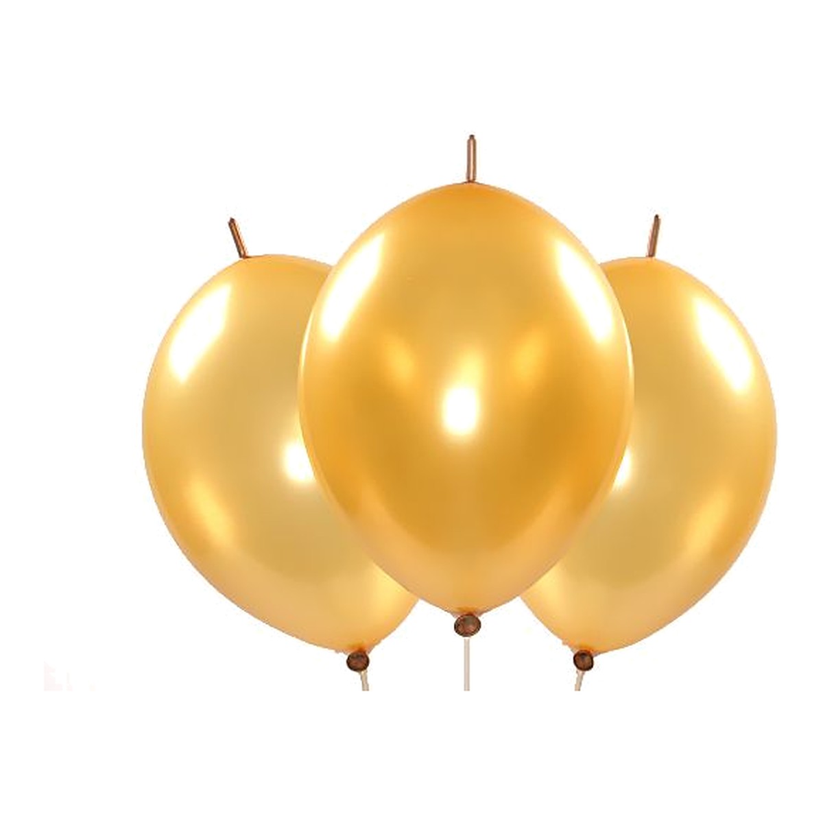 Kettenballons metallic gold – Link-Ballons - 30 cm