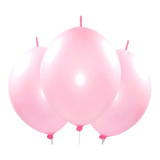 Kettenballons rosa – Link-Ballons - 30 cm