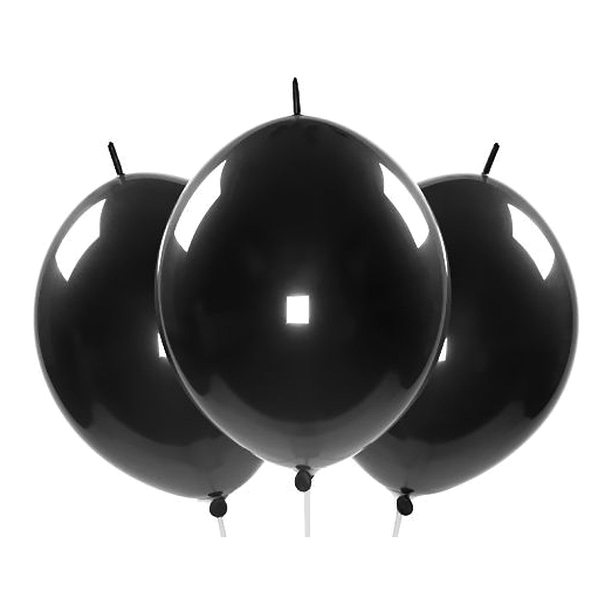 Kettenballons schwarz – Link-Ballons - 30 cm