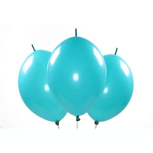 Kettenballons türkis – Link-Ballons - 30 cm