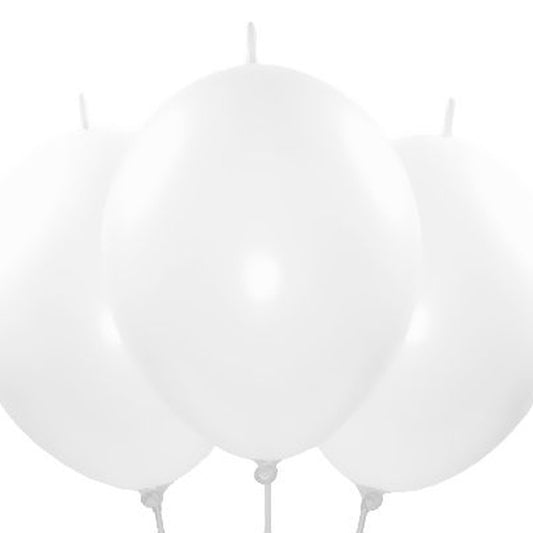 Kettenballons weiss – Link-Ballons - 30 cm