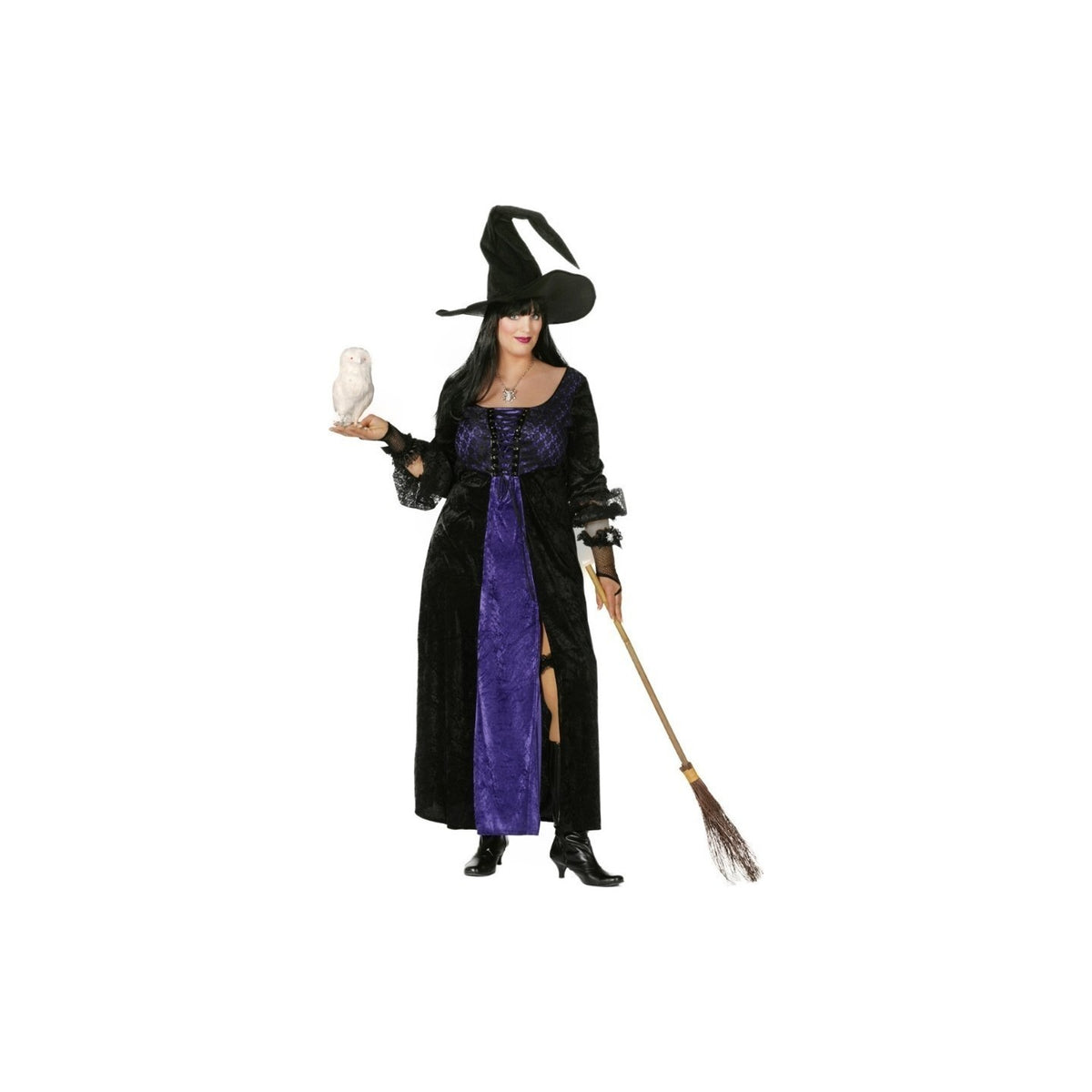 Hexenkleid violett-schwarz