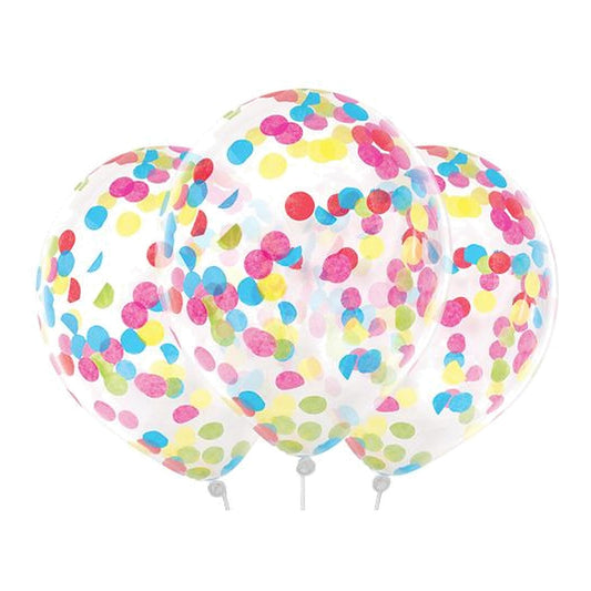 Konfettiballons assortiert – 4 Stk. - 33 cm
