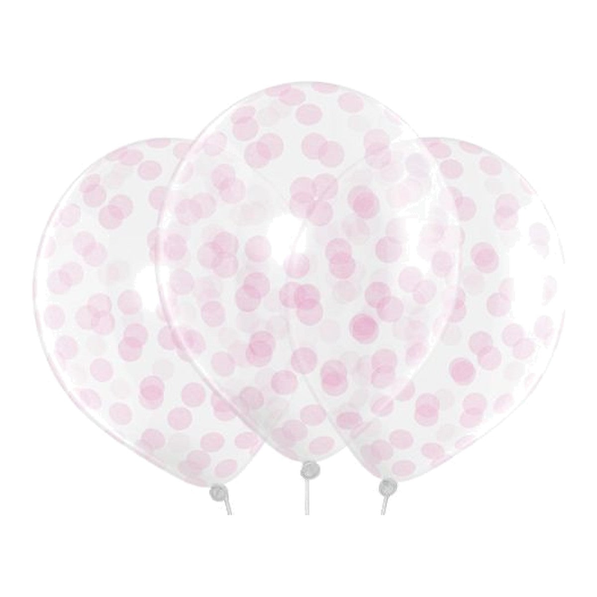 Konfettiballons rosa – 4 Stk. - 33 cm
