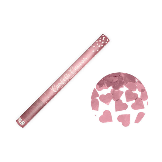 Konfettikanone Herzen roségold 60 cm