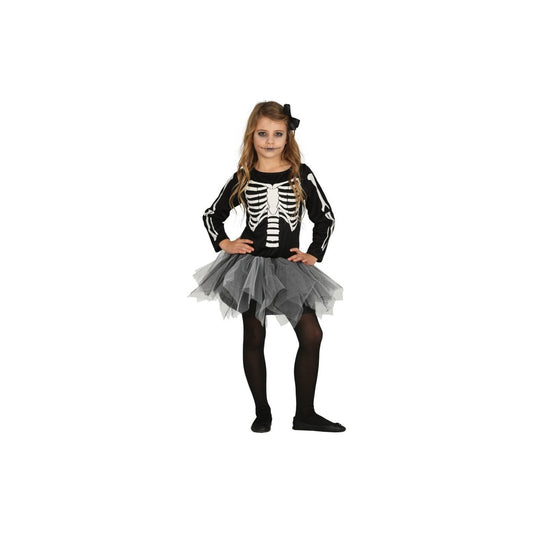 Skelett-Kostüm mit Tutu für Kinder